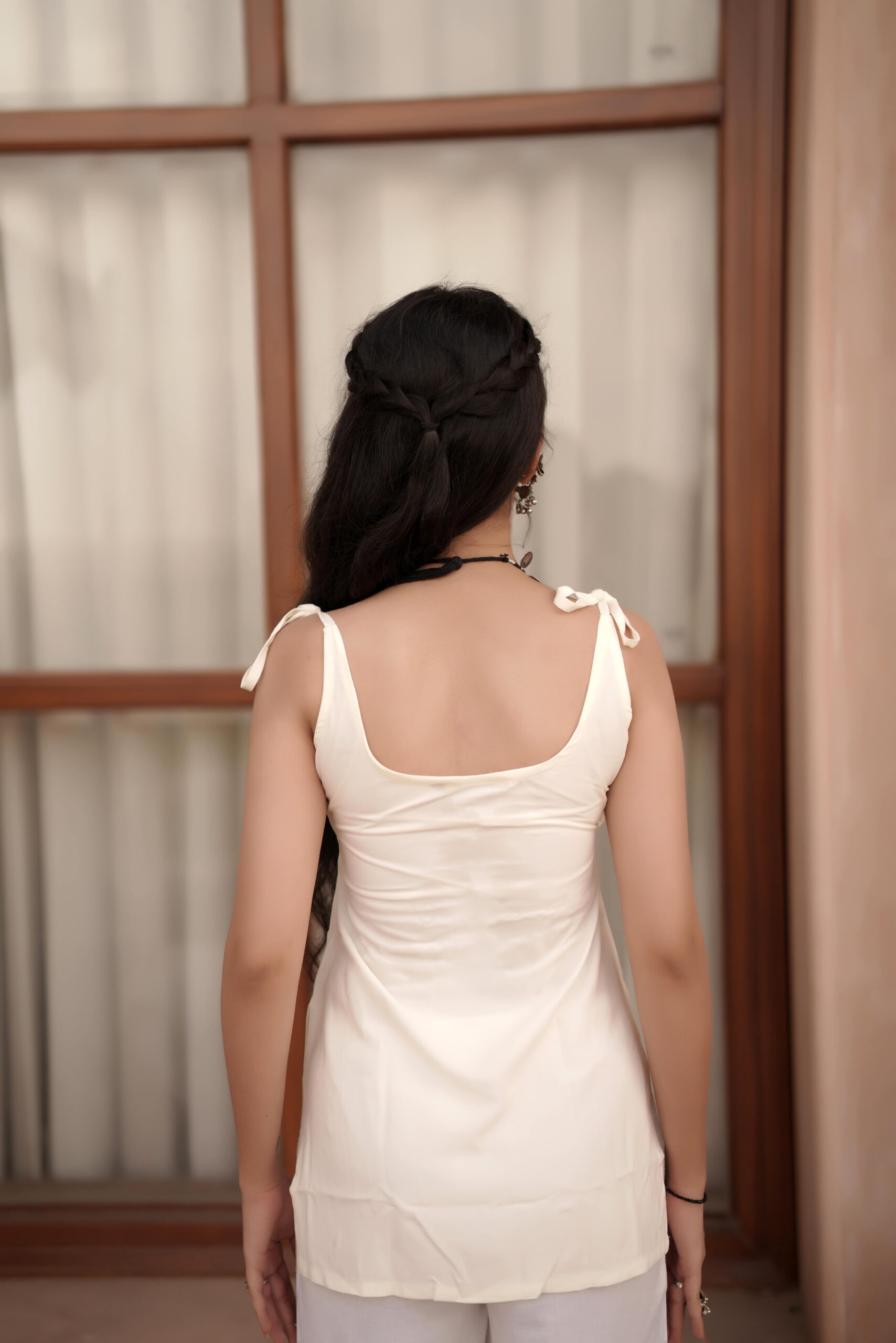 Chandni Bow embroidered Rayon Kurti