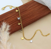 Silver & Gold Butterfly Bracelet (anti-tarnish)