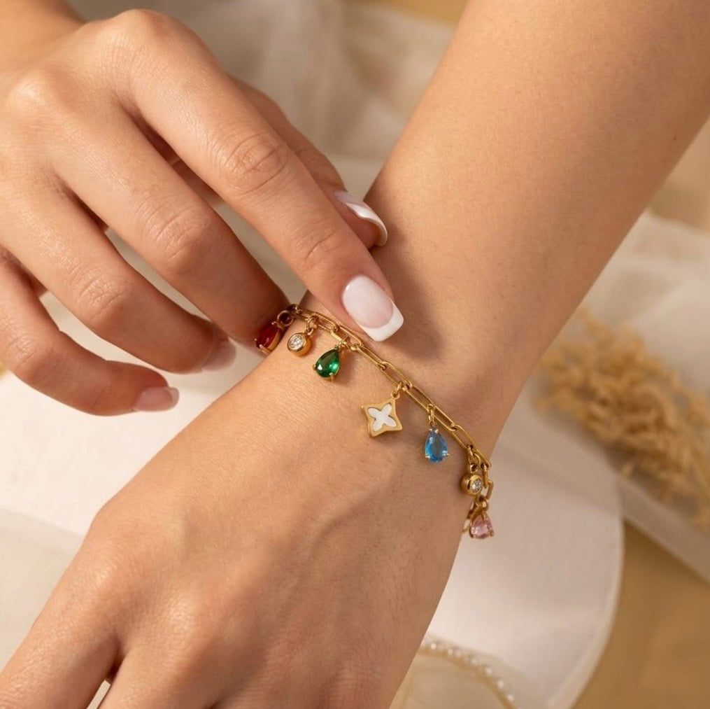 Multi-color Charm Bracelet
