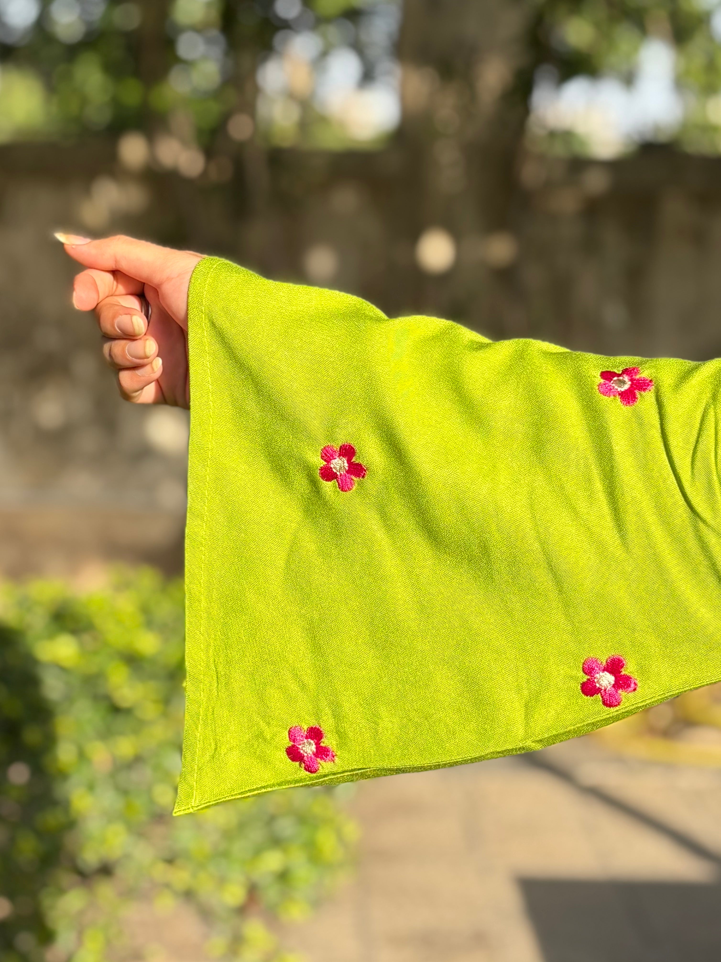 Gulbahaar Corset Back Embroidered Rayon Kurti