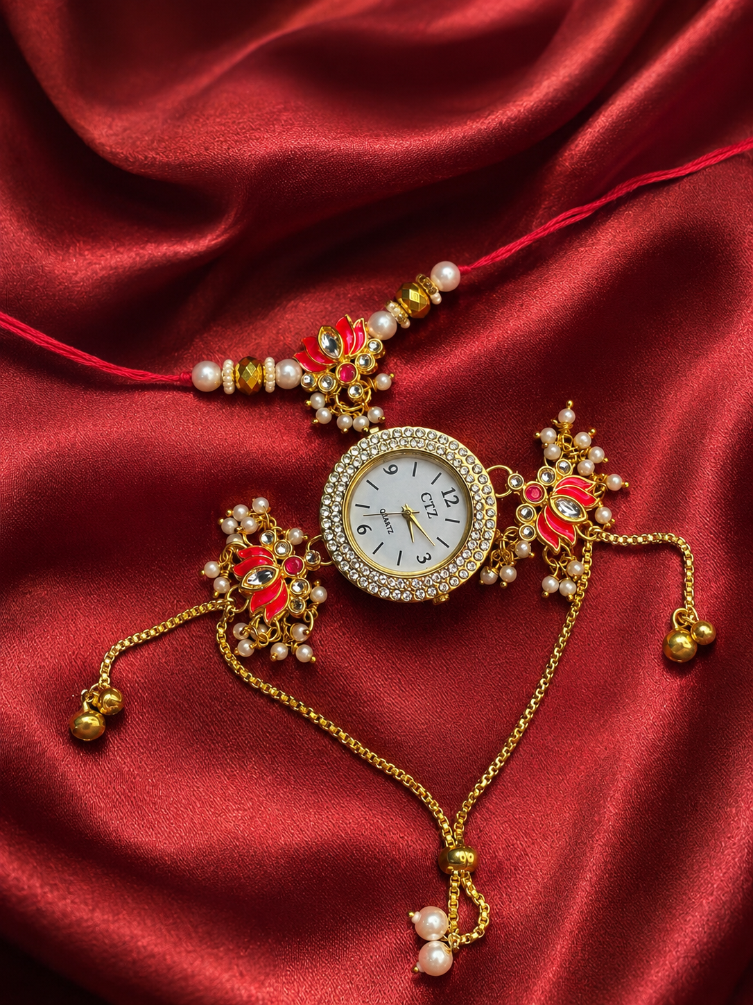 Kashmiri Round Watch Rakhi Set