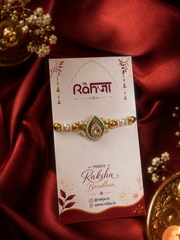 Elegant Green Enamel Rakhi