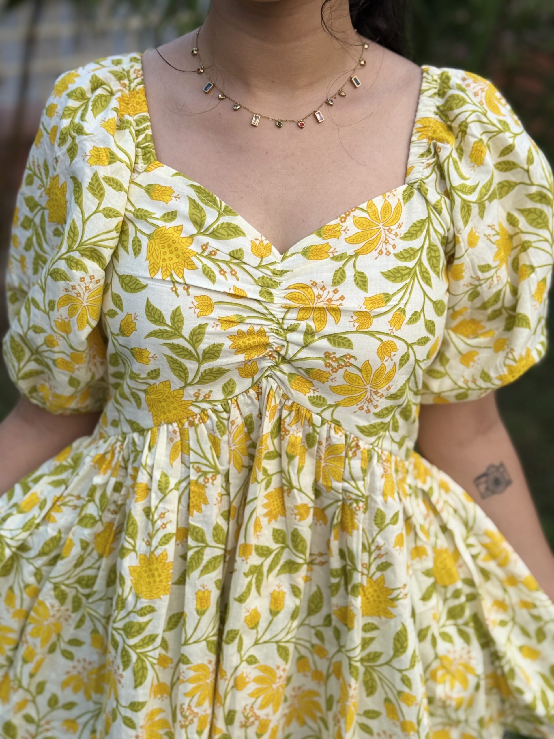 Chameli Floral Peplum Top with Lining