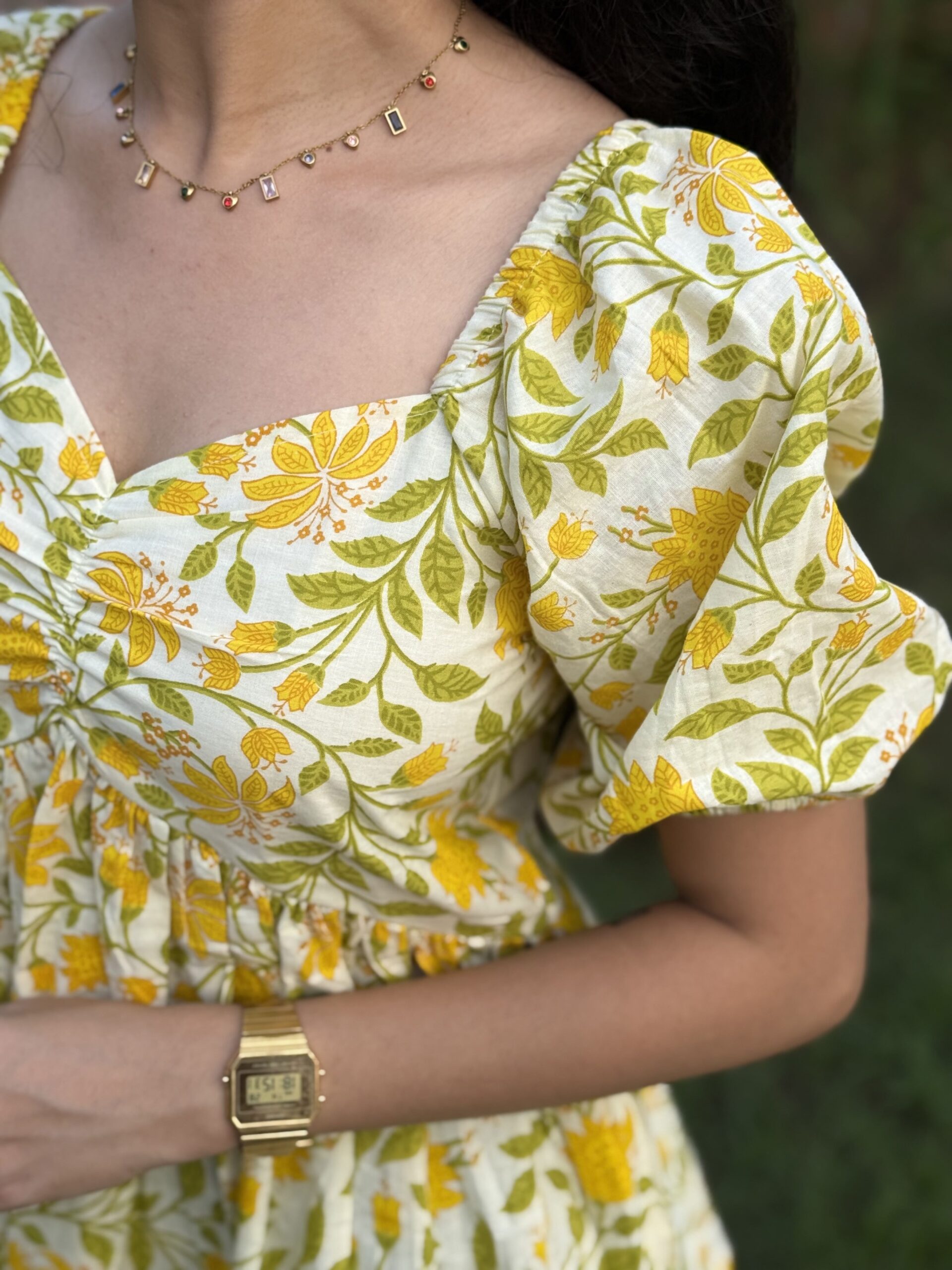 Chameli Floral Peplum Top with Lining