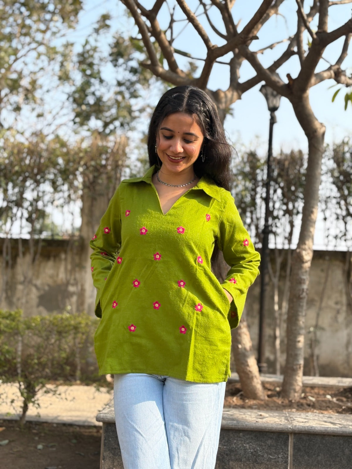 Gulbahaar Corset Back Woolen Kurti