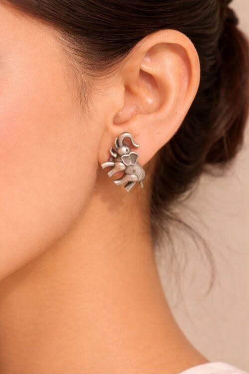 Silver Elephant Premium Studs