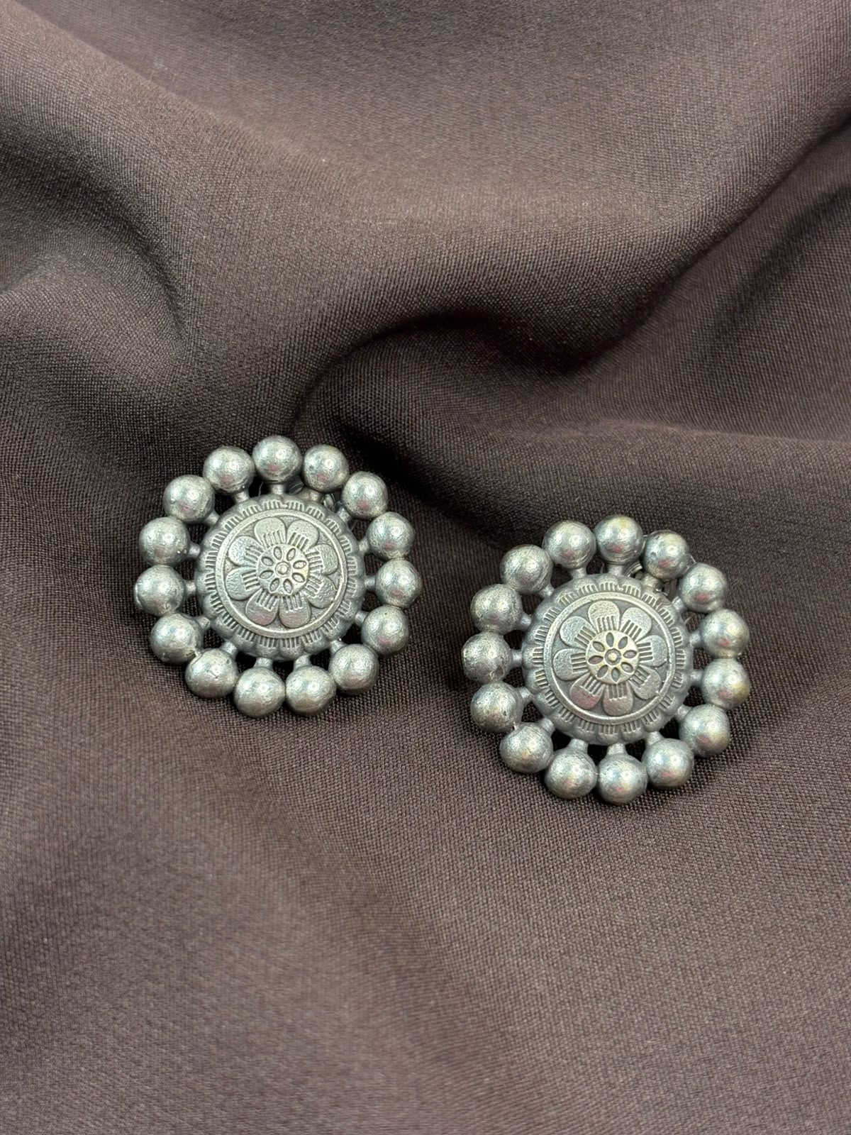 Round Flower Premium Studs