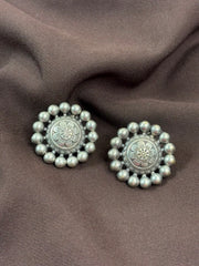 Round Flower Premium Studs