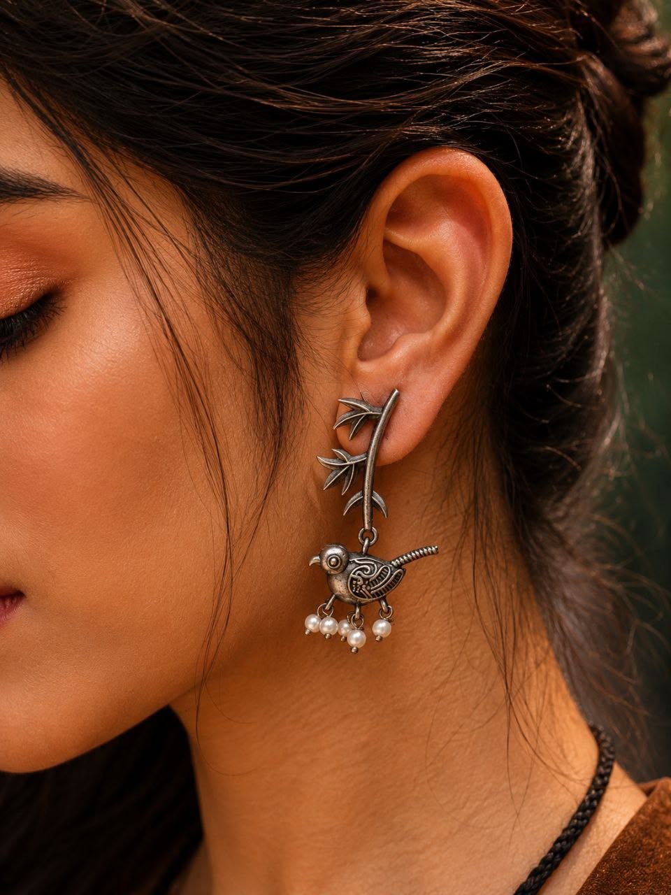 Bird Leaf Premium Earrings