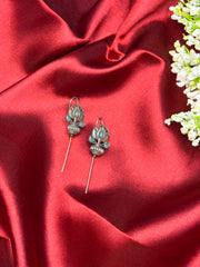 Silver Lotus Earcuff Aqua