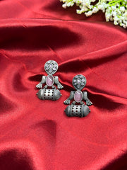 Silver Birds Dangler Earrings