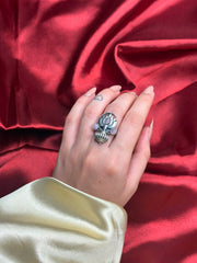 Lotus adjustable ring - Pink