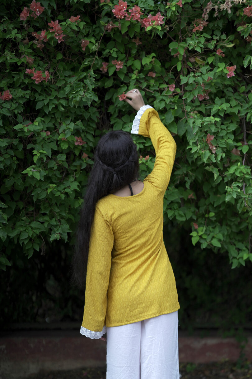 Jeet Mustard Yellow Chikankari Kurti - Image 5