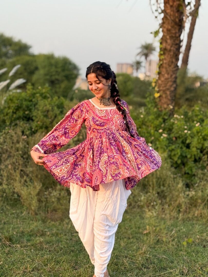 Bhavaani Purple Dhoti-Kurta Set - Image 4